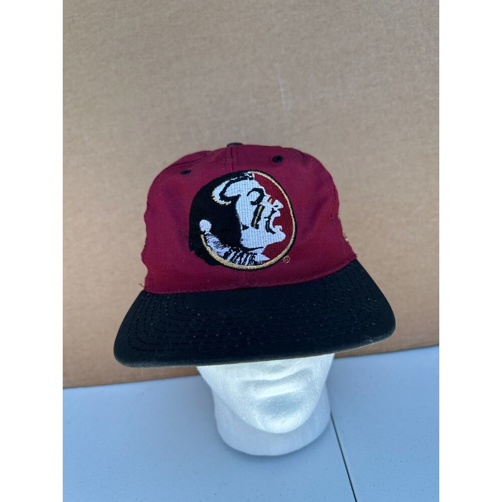 VINTAGE Florida Seminoles FSU THE GAME Hat Mens 7 3/8 Red Maroon Fitted W/ Pin * - Picture 3 of 10